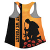 Australia Women Racerback Singlet Lest We Forget Sunset Simple Style