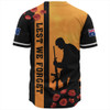 Australia Baseball Shirt Lest We Forget Sunset Simple Style
