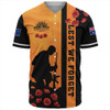Australia Baseball Shirt Lest We Forget Sunset Simple Style