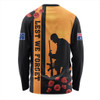 Australia Long Sleeve T-shirt Lest We Forget Sunset Simple Style