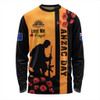 Australia Long Sleeve T-shirt Lest We Forget Sunset Simple Style