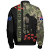 Australia Bomber Jacket Lest We Forget Military Camouflage Simple Style