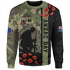 Australia Sweatshirt Lest We Forget Military Camouflage Simple Style