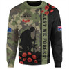 Australia Sweatshirt Lest We Forget Military Camouflage Simple Style