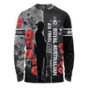 Australia Long Sleeve T-shirt - Custom Royal Australian Air Force Anzac Day Camouflage Style