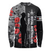 Australia Long Sleeve T-shirt - Custom Royal Australian Air Force Anzac Day Camouflage Style