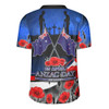 Australia Rugby Jersey - Anzac Day NZ Australia Poppies Flowers