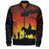 Australia Bomber Jacket Lest We Forget Horse Sunset