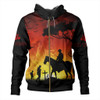 Australia Hoodie Lest We Forget Horse Sunset