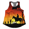 Australia Women Racerback Singlet Lest We Forget Horse Sunset