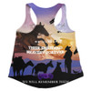 Australia Women Racerback Singlet - Purple Alnimals Poppy