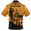 Australia Zip Polo Shirt Lest We Forget Navy Anzac