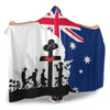 Australia Hooded Blanket Anzac Day Flag With Map