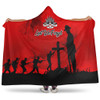 Australia Hooded Blanket Anzac Day Lest We Forget Red Poppy