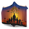 Australia Hooded Blanket Anzac Day Flag Background Lest We Forget