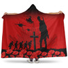 Australia Hooded Blanket Lest We Forget Red Poppies Special Style