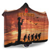 Australia Hooded Blanket Anzac Lest We Forget Sunset Soldiers Army