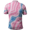 CUSTOM KID Australia Turtles Aboriginal Custom Polo Shirt - Dreamtime River And Turtles Dot Art Painting Pink Polo Shirt