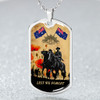 Australia Anzac Day Dog Tag Lest We Forget Brigade Flag Water Color Poppy