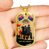 Australia Anzac Day Dog Tag Lest We Forget Brigade Flag Water Color Poppy