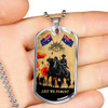 Australia Anzac Day Dog Tag Lest We Forget Brigade Flag Water Color Poppy