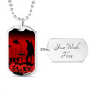 Australia Anzac Day Dog Tag Lest We Forget Red Poppies Special Style