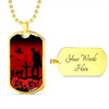 Australia Anzac Day Dog Tag Lest We Forget Red Poppies Special Style