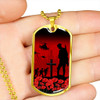 Australia Anzac Day Dog Tag Lest We Forget Red Poppies Special Style