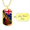 Australia Anzac Day Dog Tag Let We Forget Berbad Wire