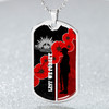 Australia Anzac Day Dog Tag Lest We Forget Remebrance Day (Black)