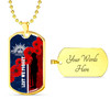 Australia Anzac Day Dog Tag Lest We Forget Remebrance Day (Blue)