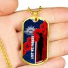 Australia Anzac Day Dog Tag Lest We Forget Remebrance Day (Blue)