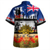 Australia Hawaiian Shirt Lest We Forget Poppies And Soldiers Army Style