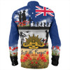 Australia Long Sleeve Shirt Lest We Forget Poppies And Soldiers Army Style