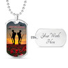 Australia Anzac Day Dog Tag Lest We Forget Soldiers Sunset