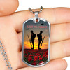 Australia Anzac Day Dog Tag Lest We Forget Soldiers Sunset