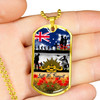 Australia Anzac Day Dog Tag Lest We Poppies And Soldiers Army Style