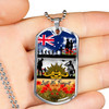 Australia Anzac Day Dog Tag Lest We Poppies And Soldiers Army Style