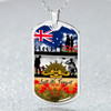 Australia Anzac Day Dog Tag Lest We Poppies And Soldiers Army Style