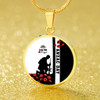 Australia Necklace Circle Anzac Day Lest We Forget Simple Style