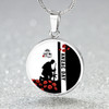 Australia Necklace Circle Anzac Day Lest We Forget Simple Style