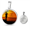 Australia Necklace Circle Lest We Forget Anzac Day Horse Brigade Ver.1