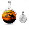 Australia Necklace Circle Lest We Forget Anzac Day Horse Brigade