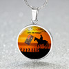 Australia Necklace Circle Lest We Forget Anzac Day Horse Brigade