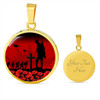 Australia Necklace Circle Lest We Forget Red Poppies Special Style