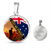 Australia Necklace Circle Lest We Forget Barbed Wire