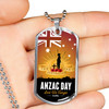 Australia Anzac Day Dog Tag For The Fallen, Lest We Forget