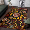 Australia Aboriginal Inspired Area Rug - Aboriginal Inspired Dot Art Color Painting Rug