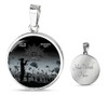 Australia Necklace Circle Anzac Day Lest We Forget Black