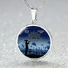 Australia Necklace Circle Anzac Day Lest We Forget Blue